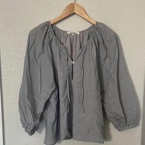 Emerson Fry Gray Peasant Blouse